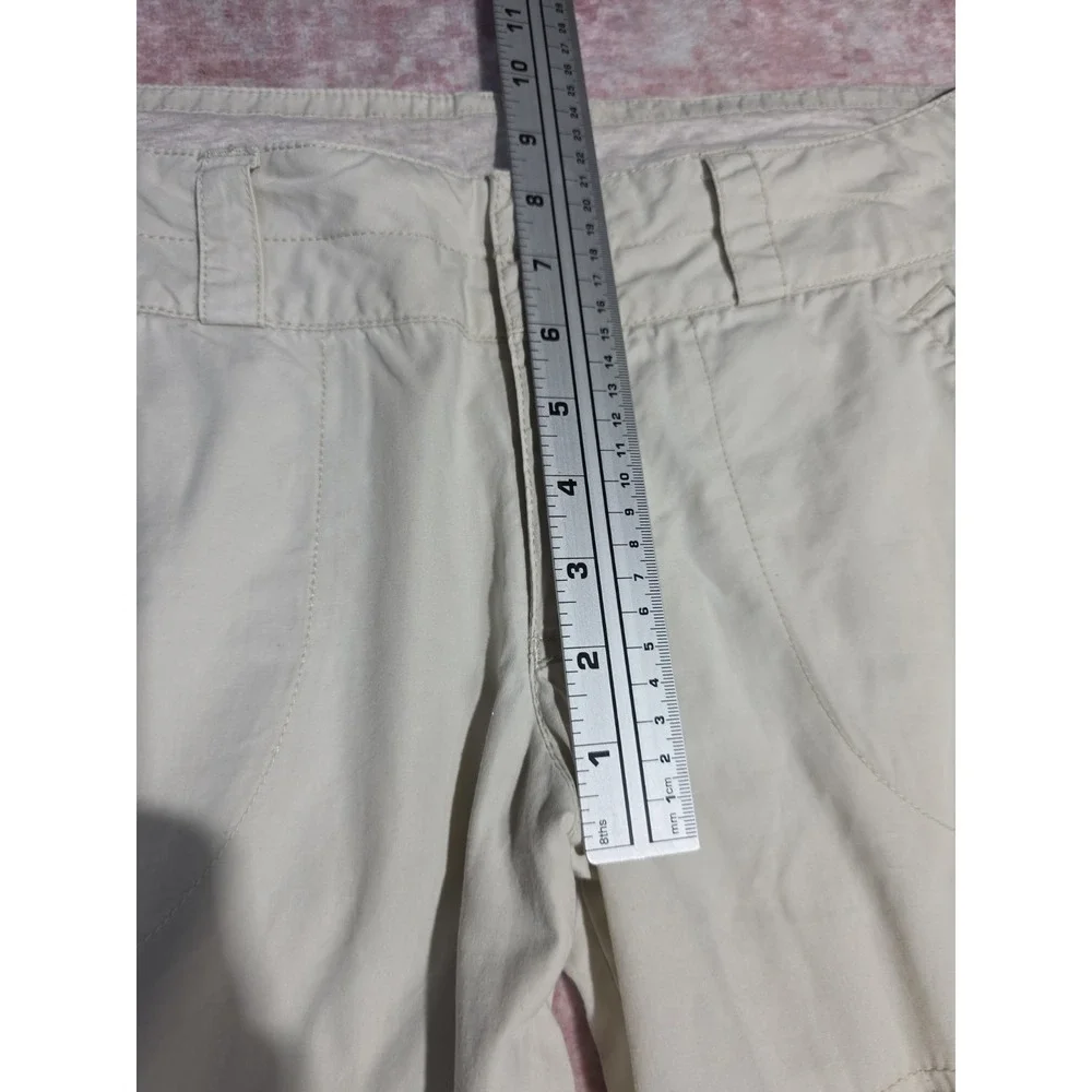 Nike Youth Girls Size M (8-10) Cream Beige Cotton Capri Crop Pants Drawstring...